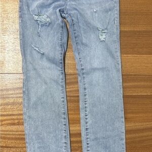 True Religion Billie Jeans Big T Blue Denim Straight Leg Mid Rise Womens Size 28